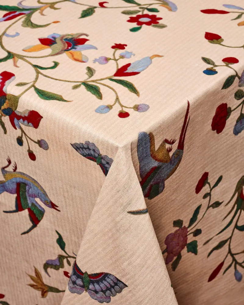 Houghton Hall Magnolia Linen Tablecloth, Square