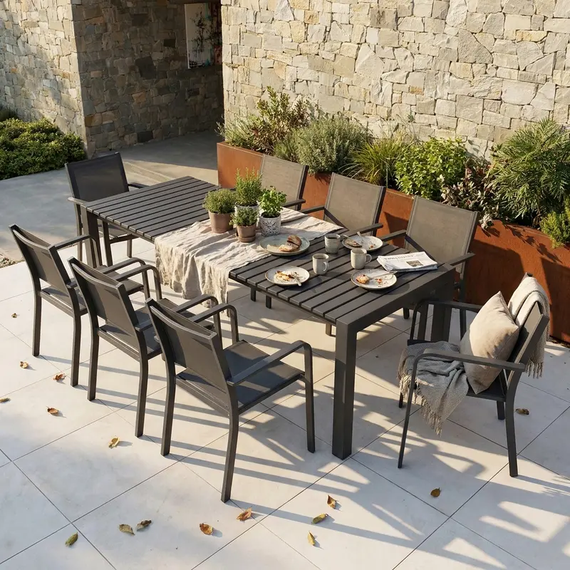 HUDSON - tavolo allungabile da giardino 180/235x90