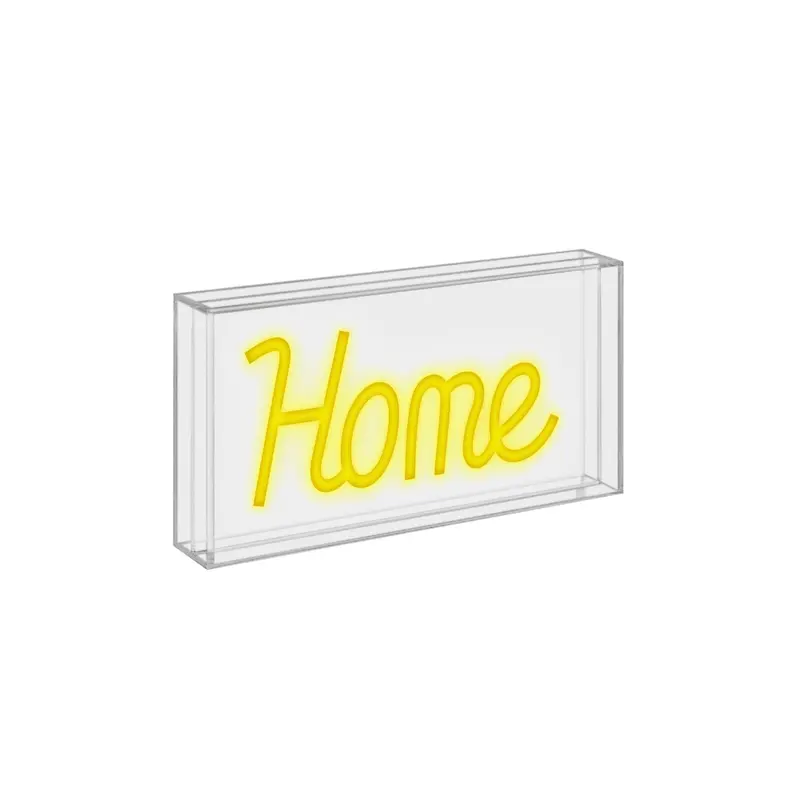 INSEGNA NEON CON CORNICE IN PLEXIGLASS "HOME" WD LIFE STYLE