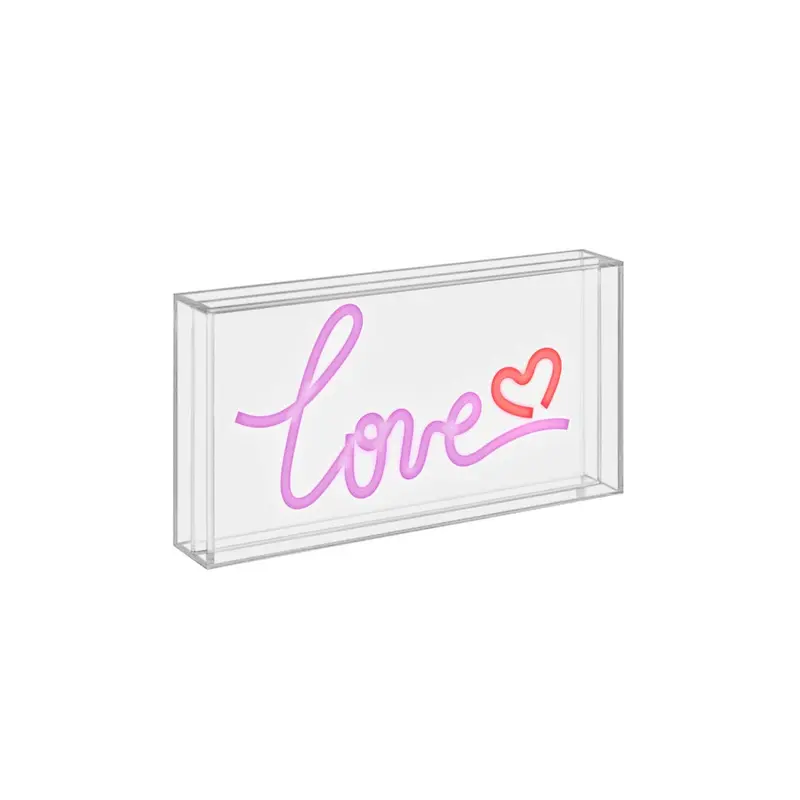 INSEGNA NEON CON CORNICE IN PLEXIGLASS "LOVE" WD LIFE STYLE