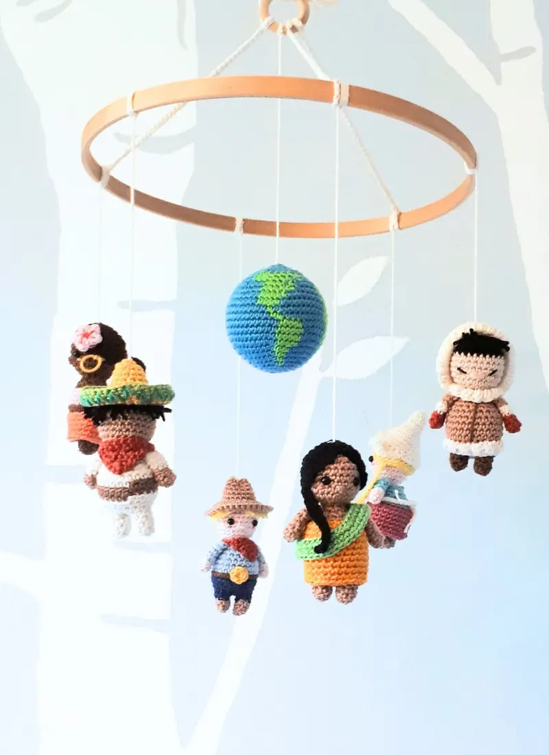 It's a small world baby mobile crochet pattern