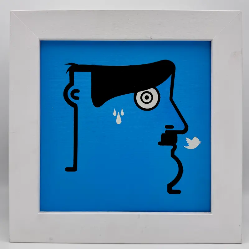 Jabo - "TwHitler" - acrilico e spray su tela - 2017