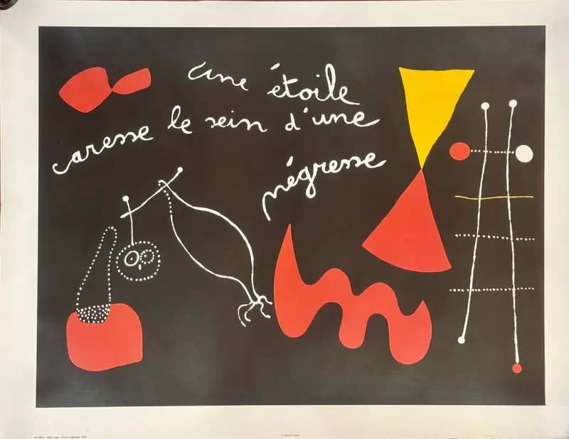 Joan Mirò – "D'une nègresse 1938" - stampa offset - 1990 ca