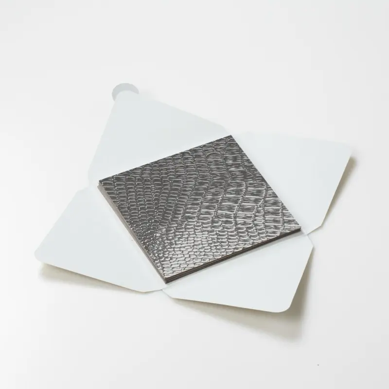 Kit di fogli "Alligatore Argento" formato origami 15 cm x 15 cm