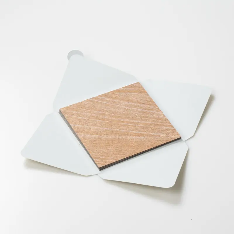 Kit di fogli "Legno Avana venature Bianche" formato origami 15 cm x 15 cm