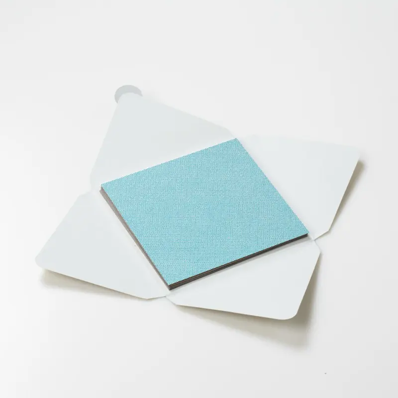 Kit di fogli "Lino Azzurro" formato origami 15 cm x 15 cm