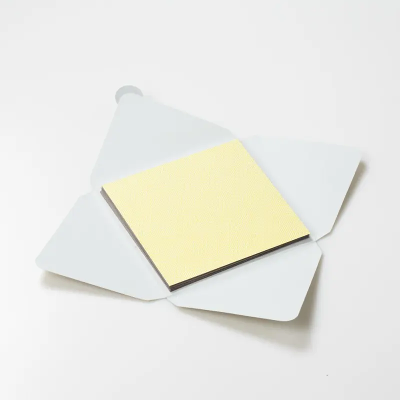 Kit di fogli "Lino Giallo" formato origami 15 cm x 15 cm