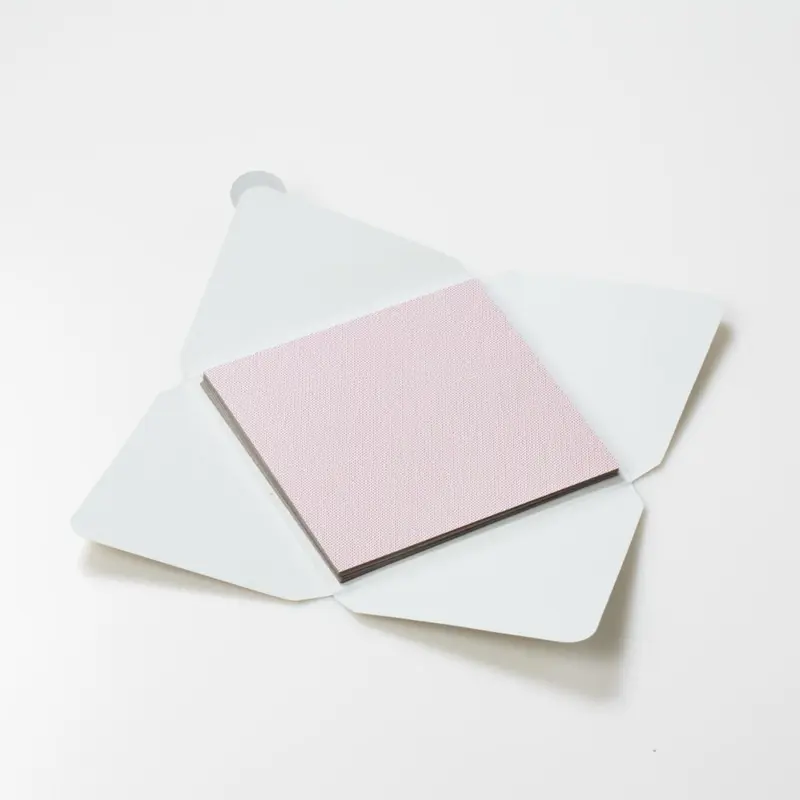Kit di fogli "Lino Rosa" formato origami 15 cm x 15 cm