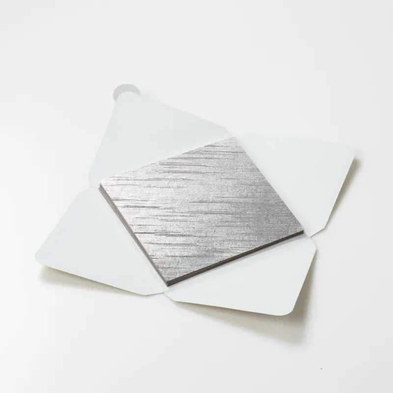 Kit di fogli "Perlescente Bianco a Trama Tessuto" formato origami 15 cm x 15 cm