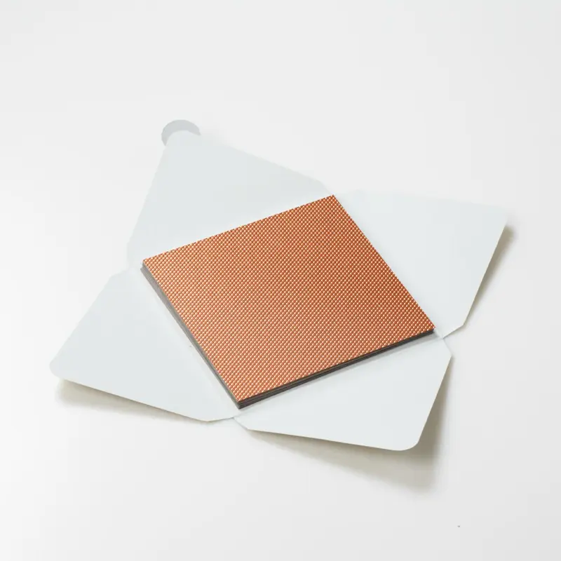 Kit di fogli "Rame Satinato a Trama Geometrica" formato origami 15 cm x 15 cm