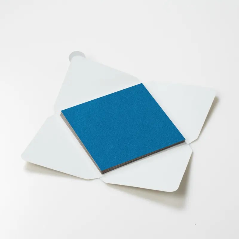 Kit di fogli "Velluto Ottanio" formato origami 15 cm x 15 cm