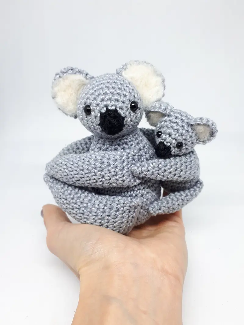 Koala mom and baby stuffed animal plush toy
