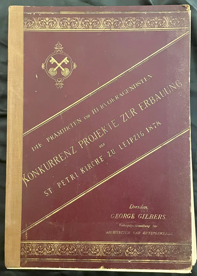 Konkurrenz Projekte Zur Erbauung libro tomo Der St Petri Kirche Zu Leipzig 1878