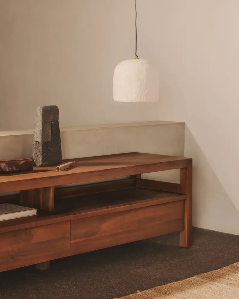 Lampada da soffitto Calvia in cartapesta bianca Ø 25 cm