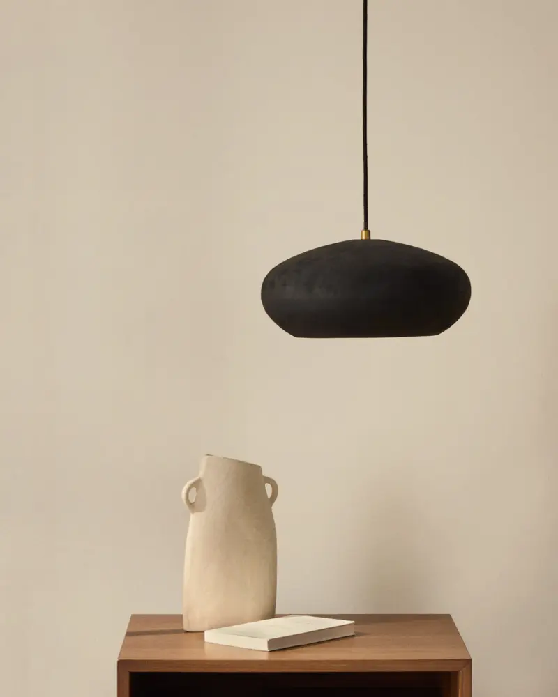 Lampada da soffitto Inda in metallo con finitura nera Ø 30 cm