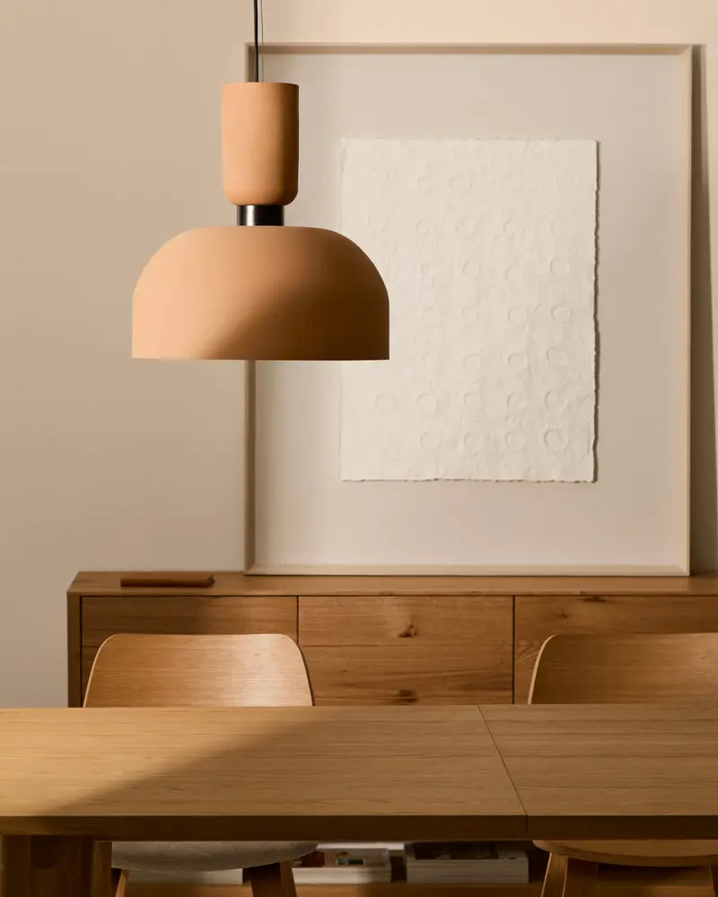 Lampada da soffitto Nibla in metallo effetto terracotta Ø 40 cm