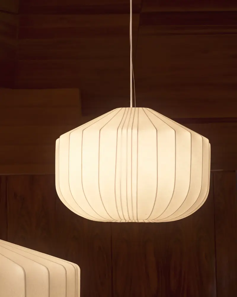 Lampada da soffitto Somar in fibre sintetiche e aste d'acciaio Ø 51 cm