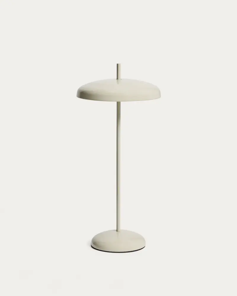 Lampada da tavolo portatile Porte in alluminio grigio chiaro