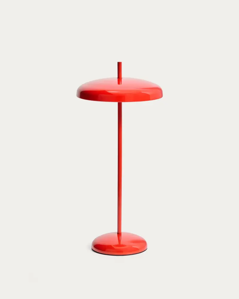 Lampada da tavolo portatile Porte in alluminio rosso