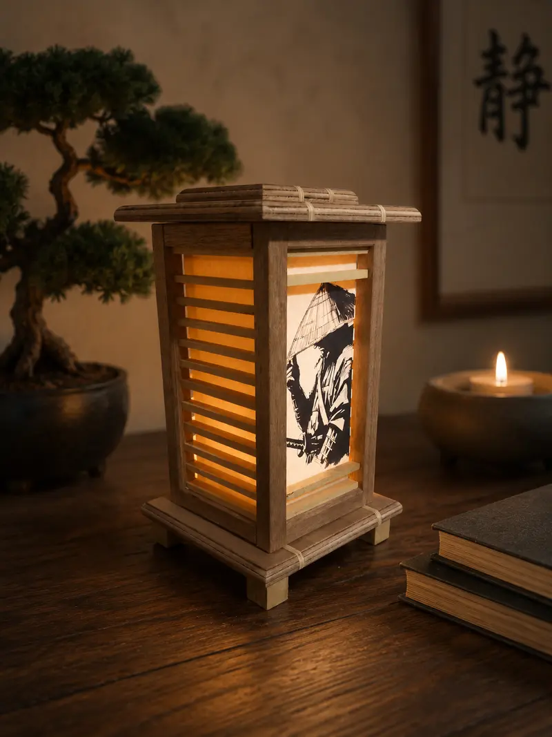 Lampada Giapponese Kumiko Samurai