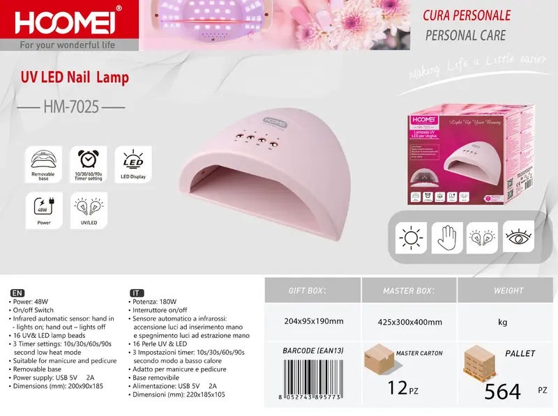 Lampada per unghie 48W HM-7025