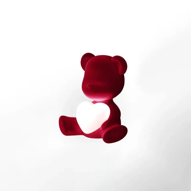 Lampada Teddy Love XS In Velluto Qeeboo