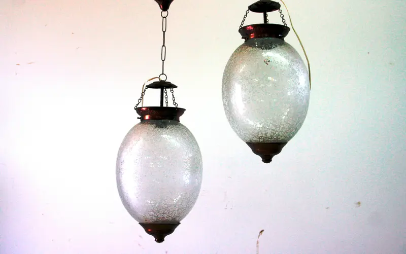 Lampada Vetro Decorata India