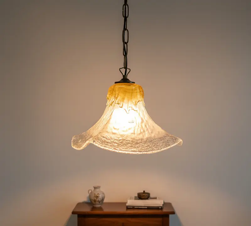Lampadario a Sospensione Classico in Vetro Di Murano, 1 Luce, per Cucina, Bagno, Camera, Soggiorno, Scala, Corridoio art. andres