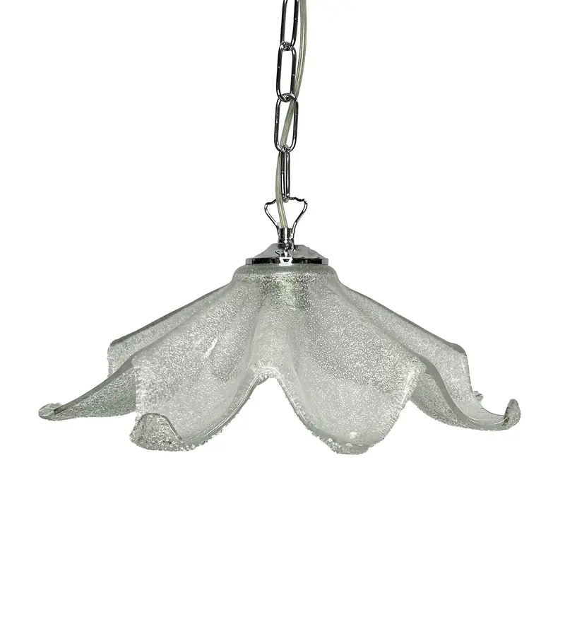Lampadario a Sospensione Moderno in Vetro Murano, 1 Luce, per Cucina, Bagno, Camera, Soggiorno, Scala, Corridoio art. 8 punte