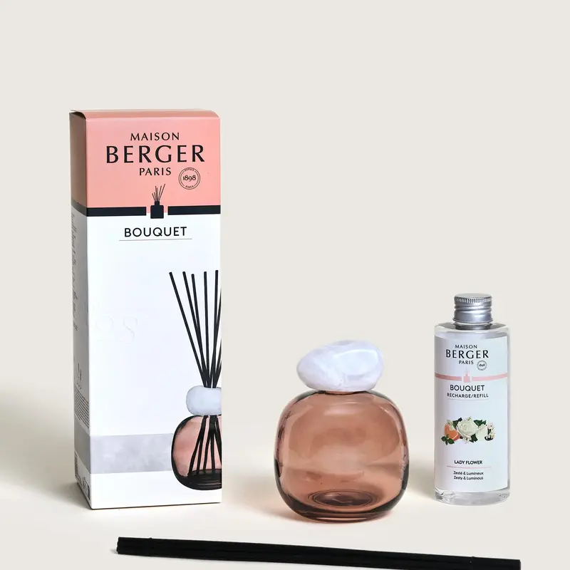LAMPE BERGER - DIFFUSORE DI PROFUMO BOUQUET MINERAL PRUNE + 180 ML LADY FLOWER