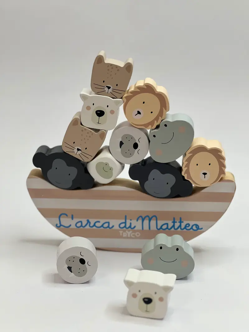 L'ARCA DI gioco in legno personalizzato con animali della giungla