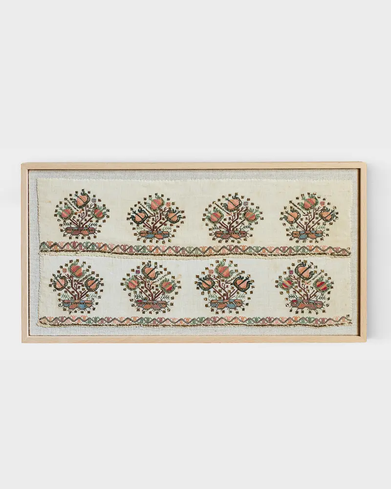 Late 19th Century Ottoman Framed Embroidery