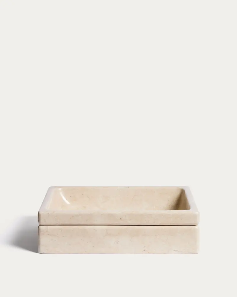 Lavabo da appoggio Dalven in marmo beige 35 x 45 cm