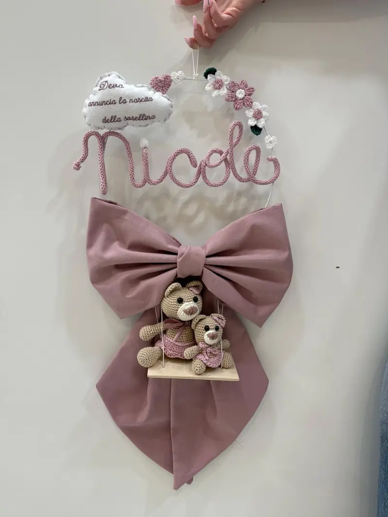 Le dolcezze del cuore - Fiocco Nascita tricotin NICOLE