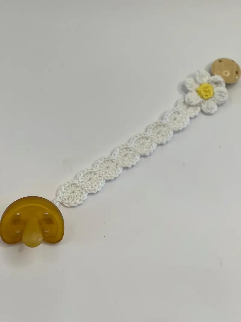 Le dolcezze del cuore - Porta ciuccio crochet BIANCO