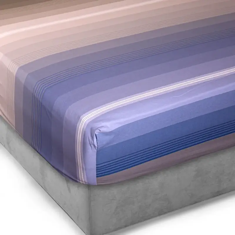 Lenzuolo sotto con angoli in cotone percalle a fantasia Oxford Color