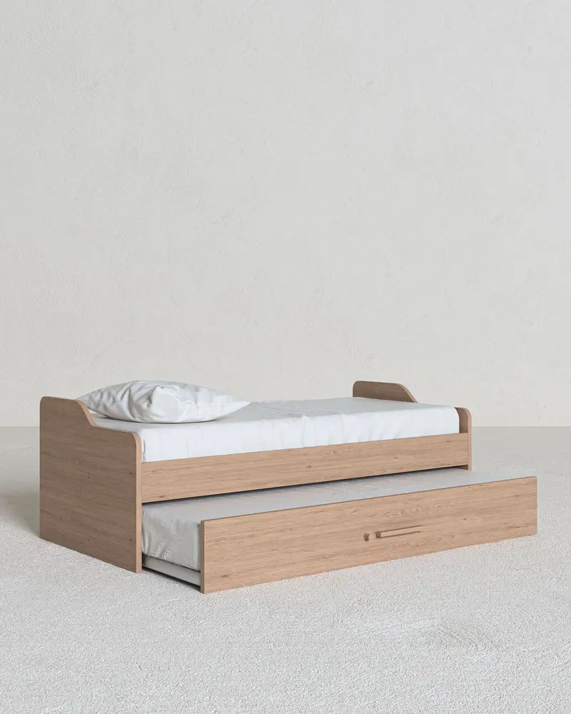 Letto attrezzato Jonny - Letto salvaspazio moderno per cameretta - 7 varianti colore personalizzabili - Letto inferiore o cassettone opzionali - Rete a doghe inclusa