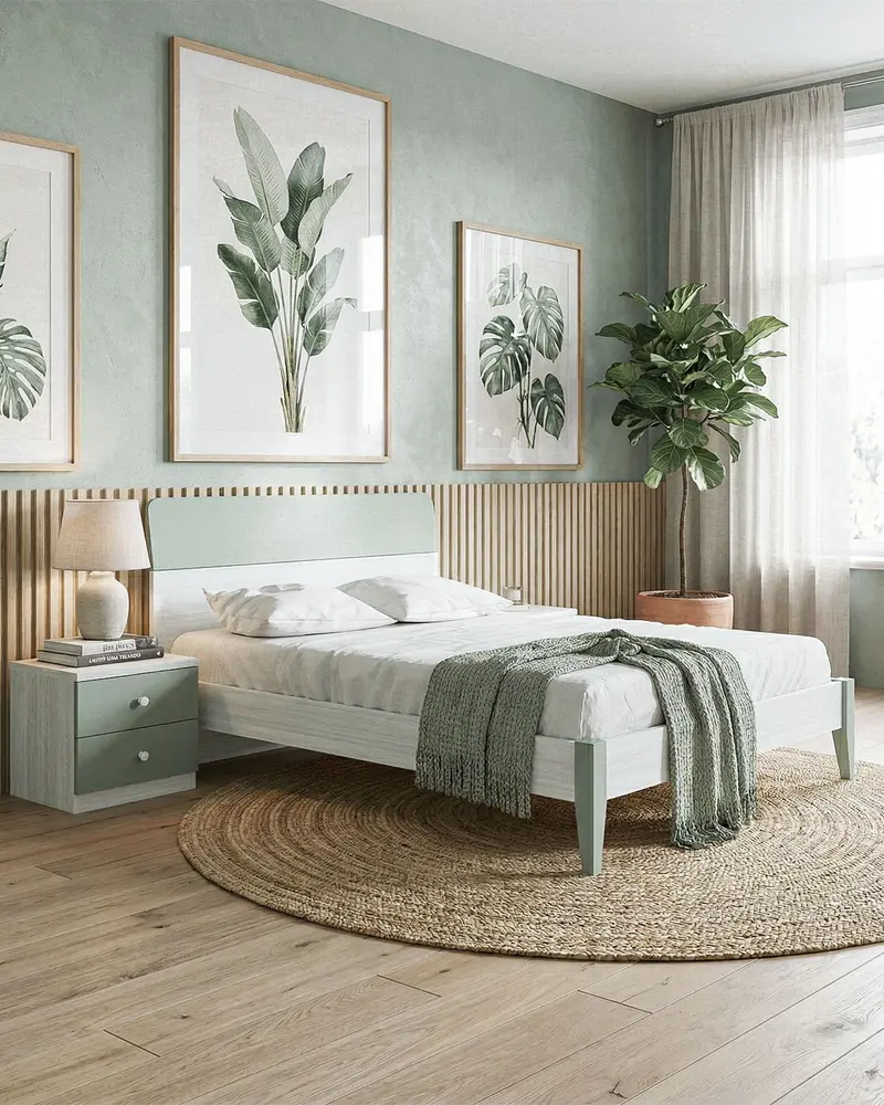 Letto Comby con piedi in legno - Matrimoniale - 10 colori - Design moderno