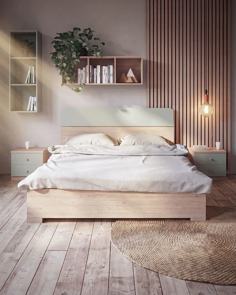 Letto Comby contenitore - Matrimoniale - 10 colori - Design moderno