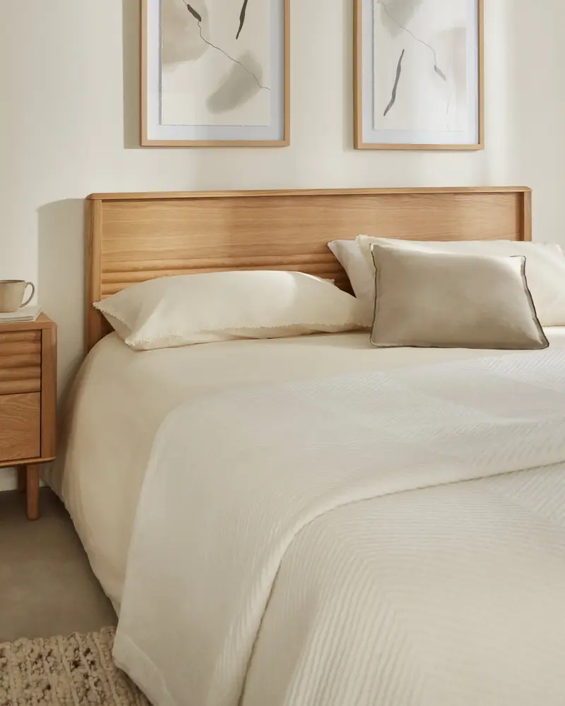 Letto Lenon in legno e rovere impiallacciato per materasso 180 x 200 cm FSC MIX Credit
