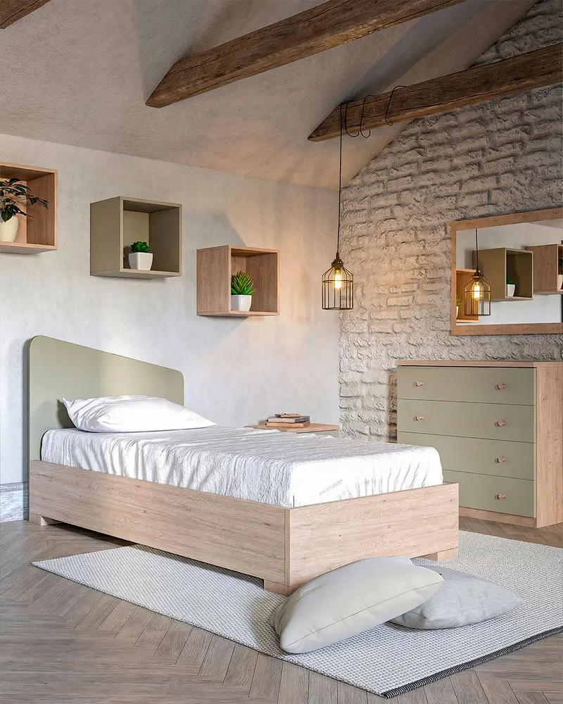 Letto Luna con contenitore, letto singolo e piazza e mezza + 10 colorazioni
