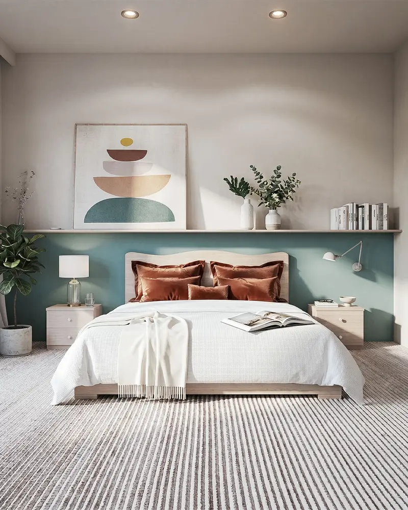 Letto Onda contenitore - Matrimoniale - 10 colori - Design moderno