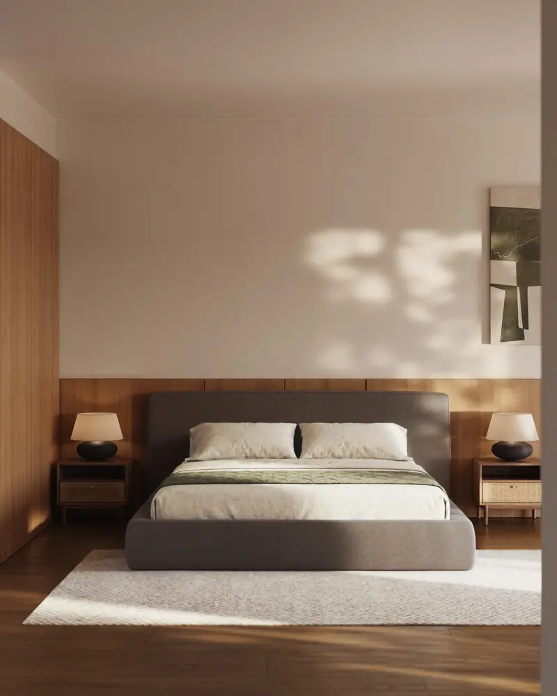 Letto sfoderabile Blok marrone per materasso da 180 x 200 cm FSC Mix Credit