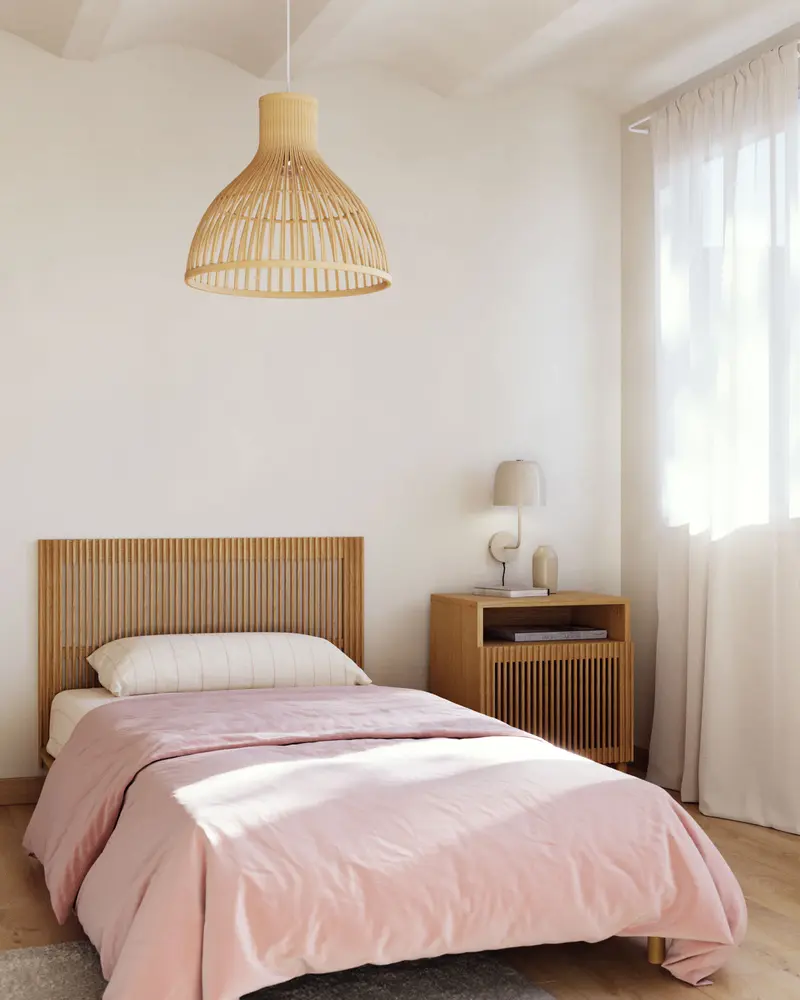 Letto singolo Anielle in massello di frassino
