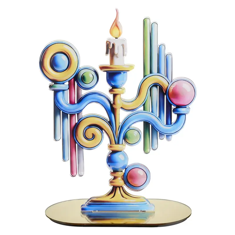 LINEE RECANATI- CANDELABRO CANDY POP UNO IN PLEXIGLAS