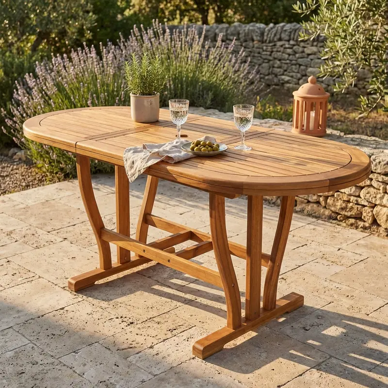 Lorenzo - tavolo allungabile acacia marrone 120/160x70