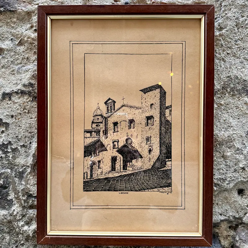 Luigi Scattina – “Sant'Ansano (Siena)” – incisione su carta – 1931