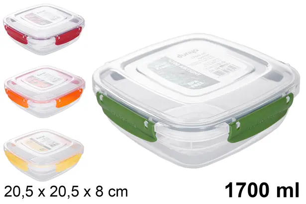 LUNCH BOX QUADRATO ERMETICO IN PLASTICA 1.700 ML