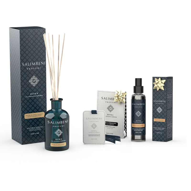 Madeira de Nogueira e Briar 250ml + Cartões Perfumados para o Guarda Roupa (3 pcs) como TESTE GRATUITO + Perfume Room Spray 150 ml - Madeira de Nogueira e Briar como TESTE GRATUITO