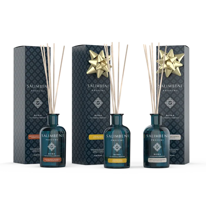 Madeiras Antigas Salimbeni 100 ml + Cítrico Amargo 100 ml + Seda e Musgo Branco 100 ml